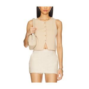 Lovers And Friends Cozy Tan Zinnia Vest Size XS